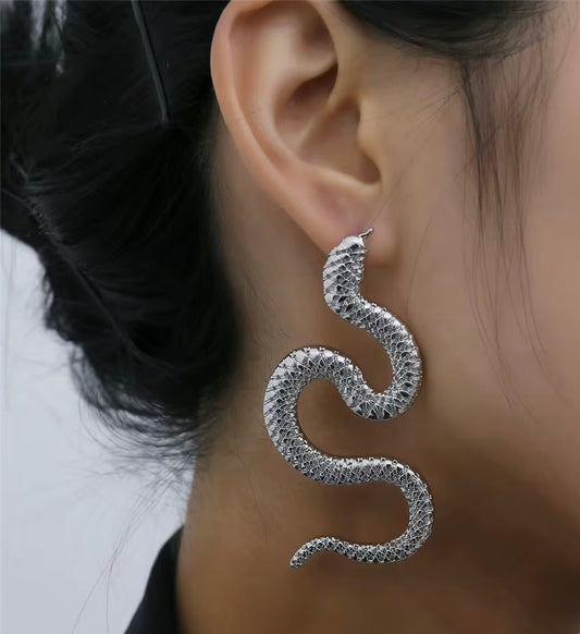 Boucles d’oreilles - Serpent "Sienna" Doré & Argenté