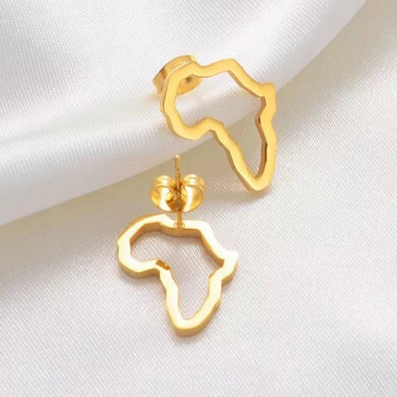 Boucles d'oreilles-Contour d'Afrique-Elegance et Identite