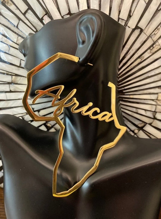 Boucles d’oreilles- Créoles "Héritage" – Silhouette Afrique