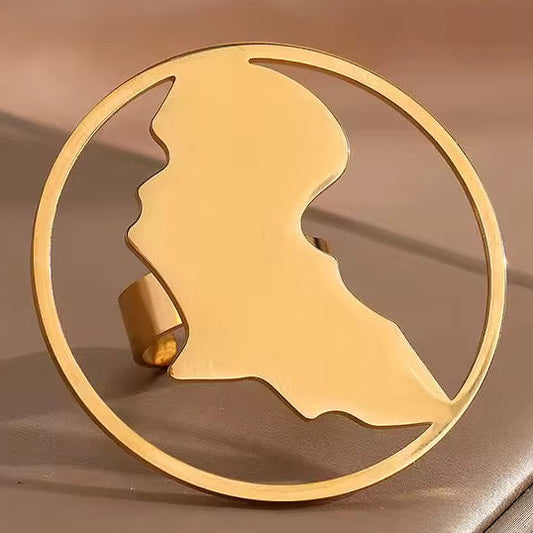 Bague Silhouette « Héritage Africain » – Finition Or