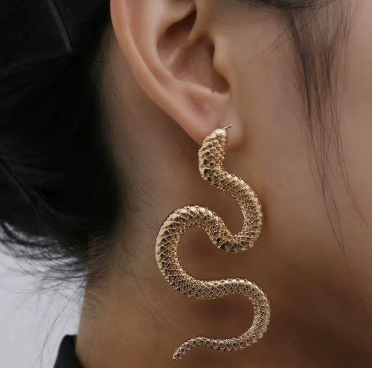 Boucles d’oreilles - Serpent "Sienna" Doré & Argenté