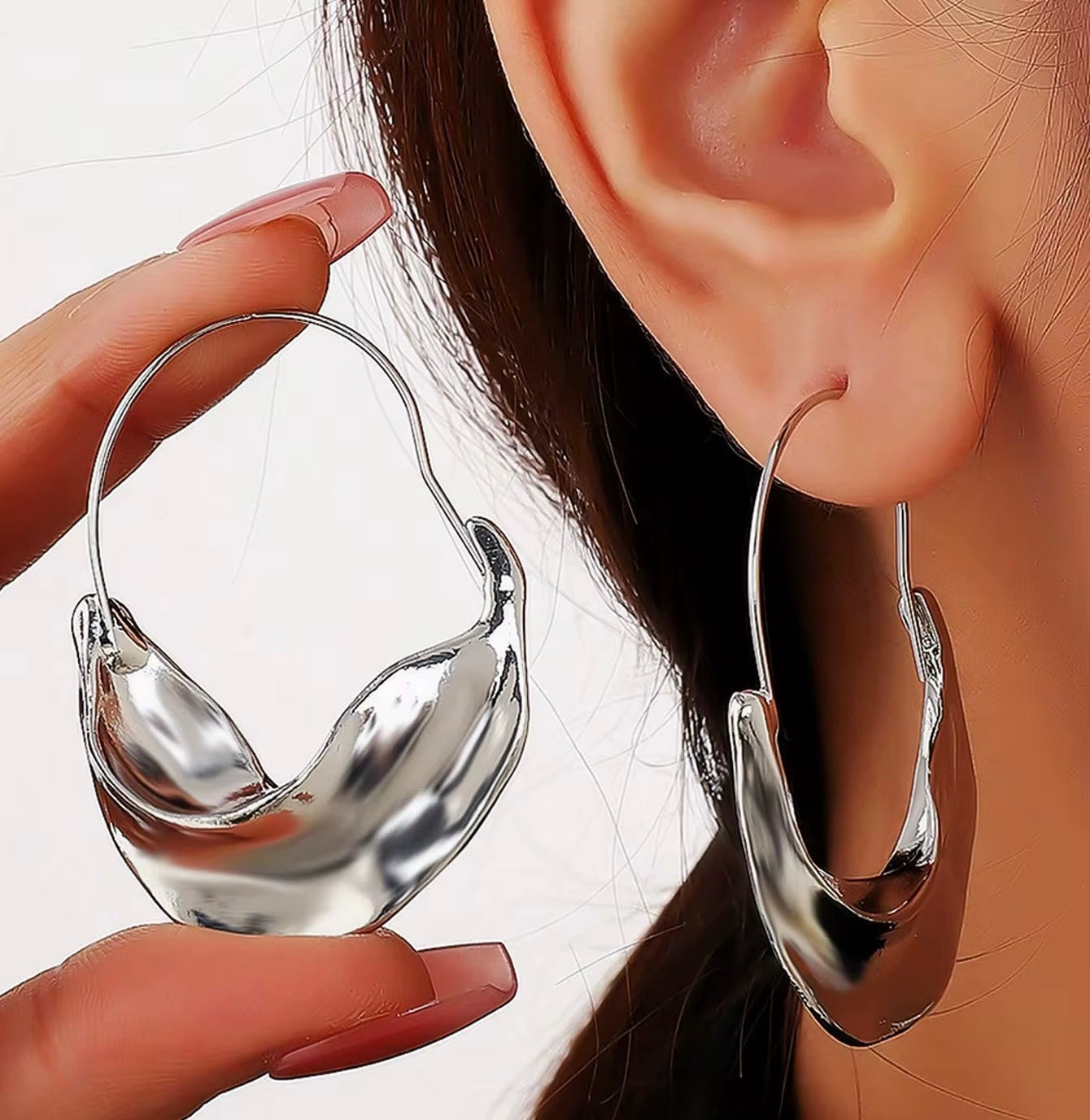 Boucles d'Oreilles " Fulani " – Créoles Sculpturales Dorées / argentée