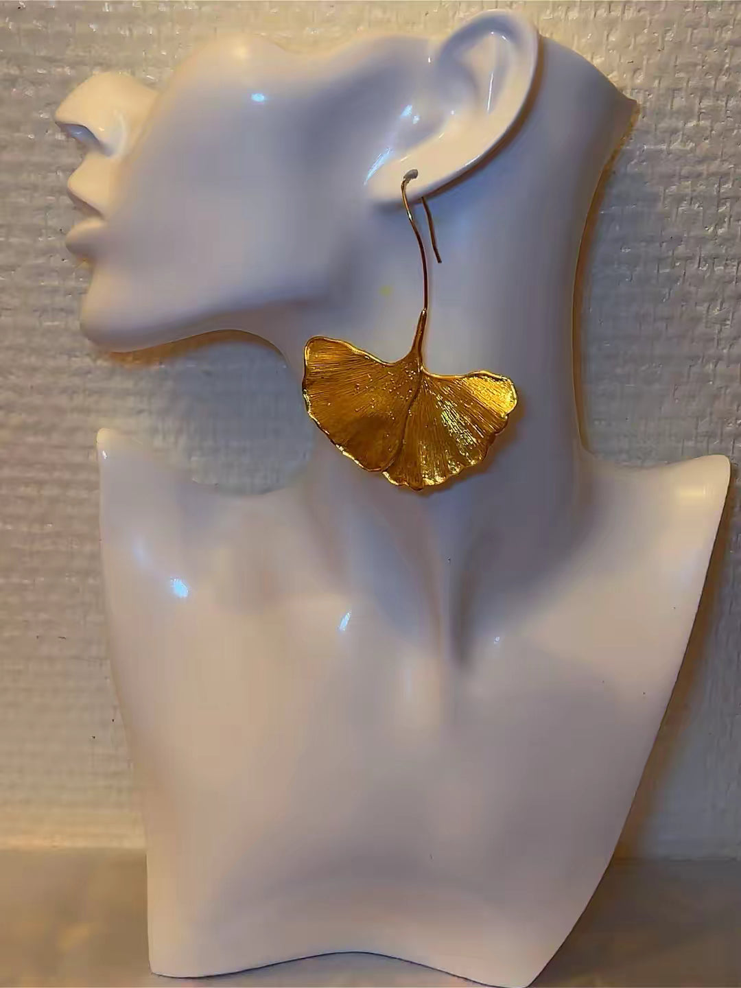 Boucles d’oreilles - Ginkgo Biloba - éclat Doré Floral