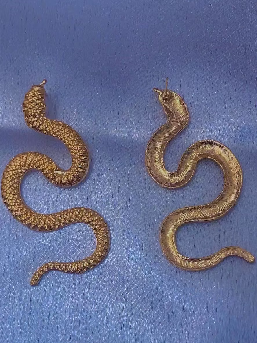 Boucles d’oreilles - Serpent "Sienna" Doré & Argenté